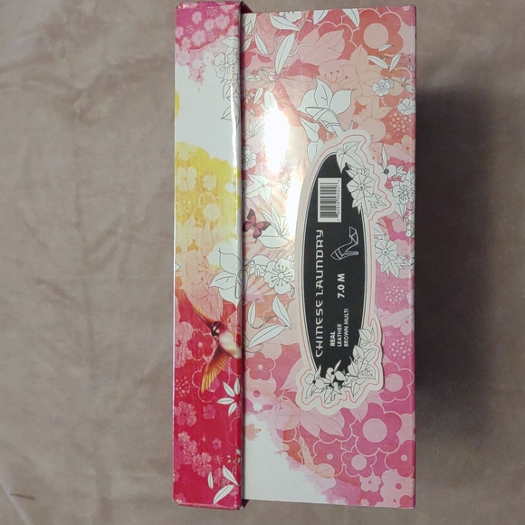 👣CHINESE LAUNDRY🇺🇲 Leather comfort Fit Brown Patchwork Heels footwear in - Picture 14 of 15